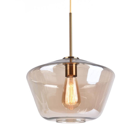 PendantLightia-Modern Geometric Clear Glass Shades Hanging Pendant Lights-Pendants-L-Amber Glass