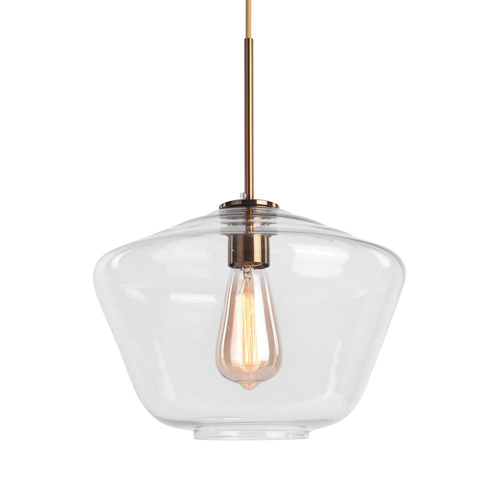 PendantLightia-Modern Geometric Clear Glass Shades Hanging Pendant Lights-Pendants-L-Clear Glass