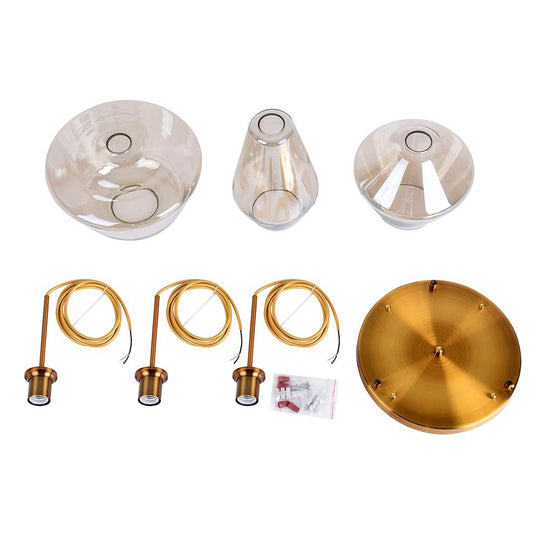PendantLightia-Modern Geometric Clear Glass Shades Hanging Pendant Lights-Pendants-S-Clear Glass