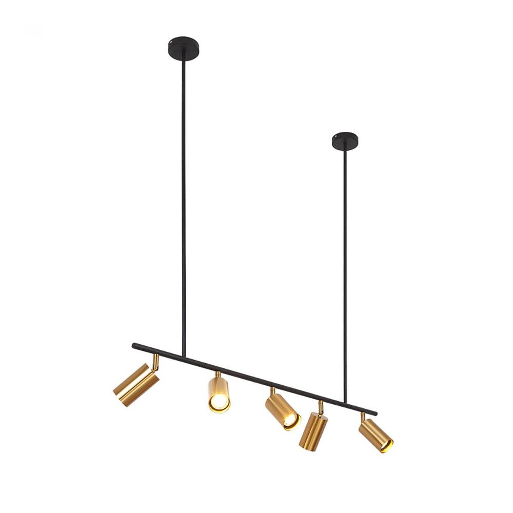PendantLightia-Modern Kitchen Island Linear Track Light Fixtures-Pendants-Black-