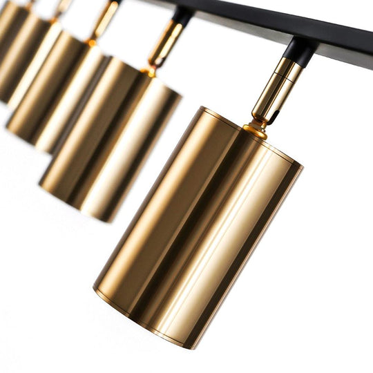 PendantLightia-Modern Kitchen Island Linear Track Light Fixtures-Pendants-Black-