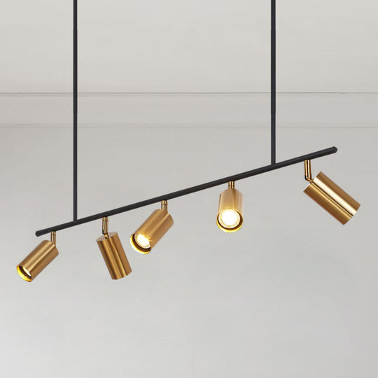 PendantLightia-Modern Kitchen Island Linear Track Light Fixtures-Pendants-Gold-
