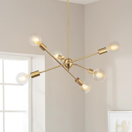 PendantLightia-Modern Mid-century 6-light Sputnik Light-Chandeliers-Default Title-