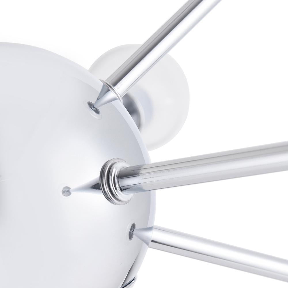 PendantLightia-Modern Mid-century 9-light Sputnik Chandelier-Chandeliers-Brass-