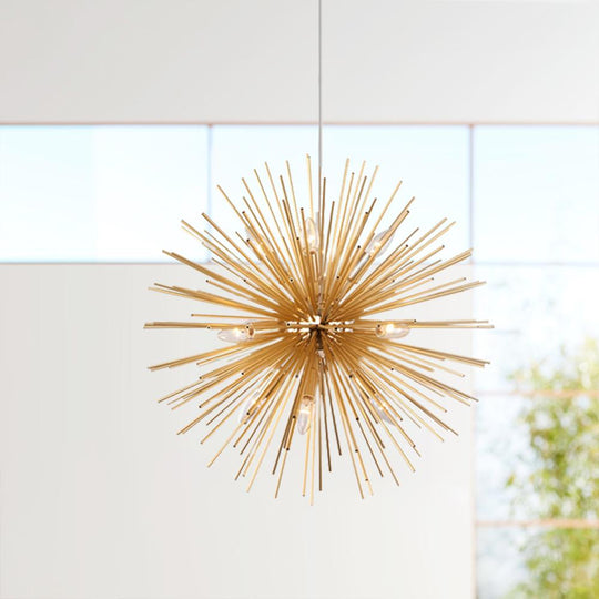 PendantLightia-Modern Mid-century Sunburst Sputnik Light Fixture-Chandeliers-8Lt-