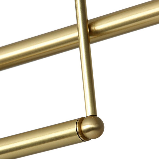 PendantLightia-Modern Minimalist Glass Globe Linear Chandelier-Chandeliers-Brass-