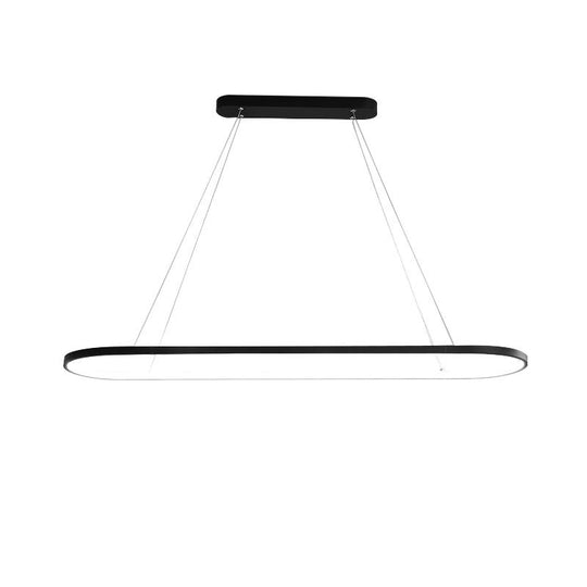 PendantLightia-Modern Minimalist Oval Led Hanging Lights-Pendants-27''-Dimmable with remote control