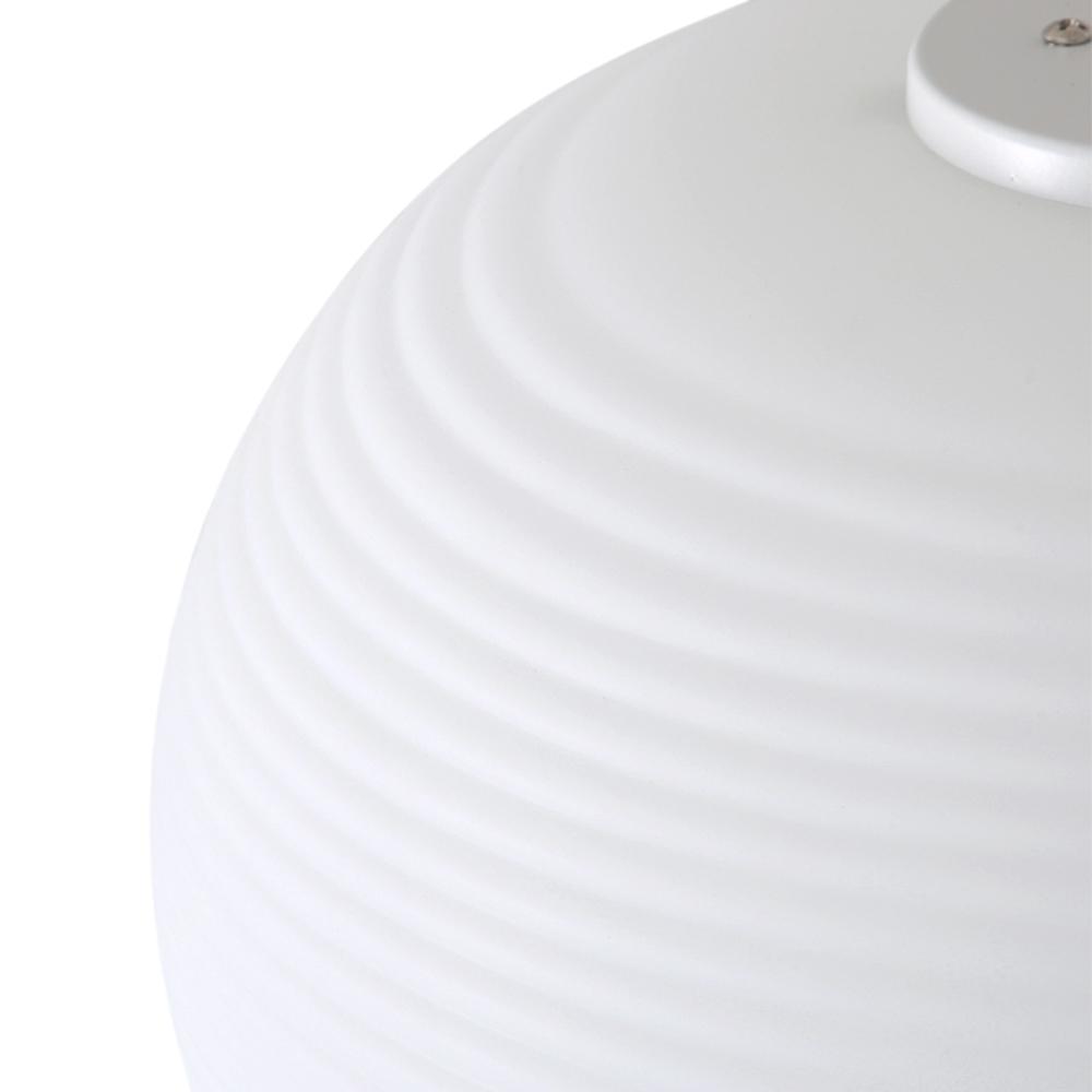 PendantLightia-Modern Ribbed Single White Pendant Light-Pendants-Small-
