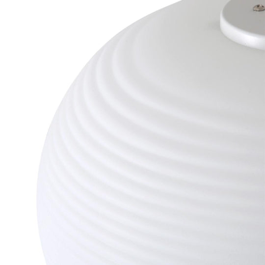 PendantLightia-Modern Ribbed Single White Pendant Light-Pendants-Small-