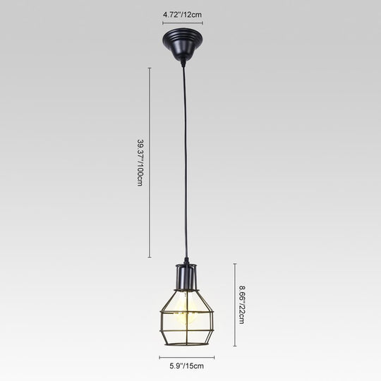 PendantLightia-Modern Single Cage Pendant Light-Pendants-Default Title-