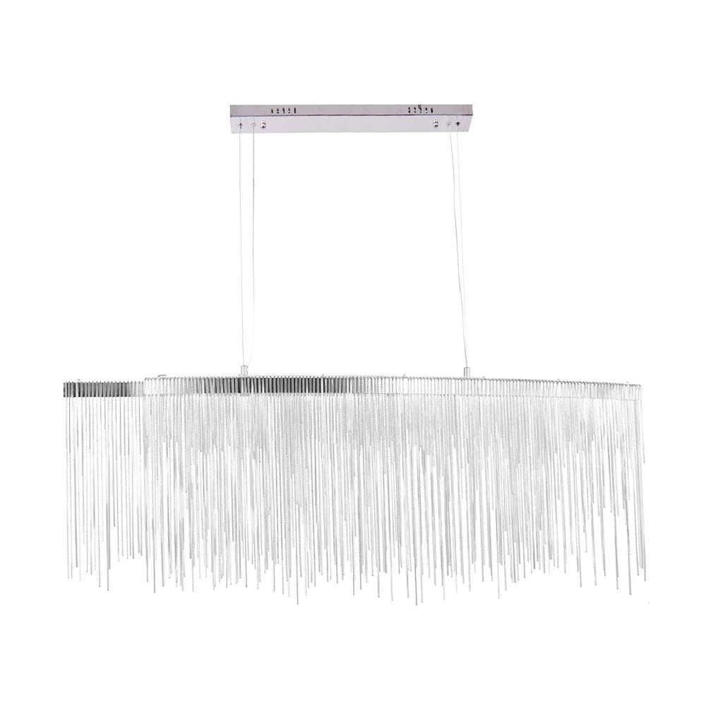 PendantLightia-Modern Style Led Chain Fringe Chandelier-Chandeliers-Chrome-Cool White