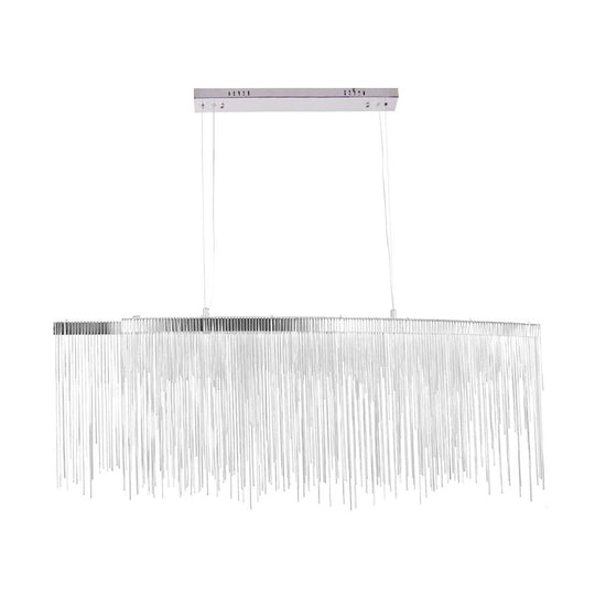 PendantLightia-Modern Style Led Chain Fringe Chandelier-Chandeliers-Chrome-Cool White