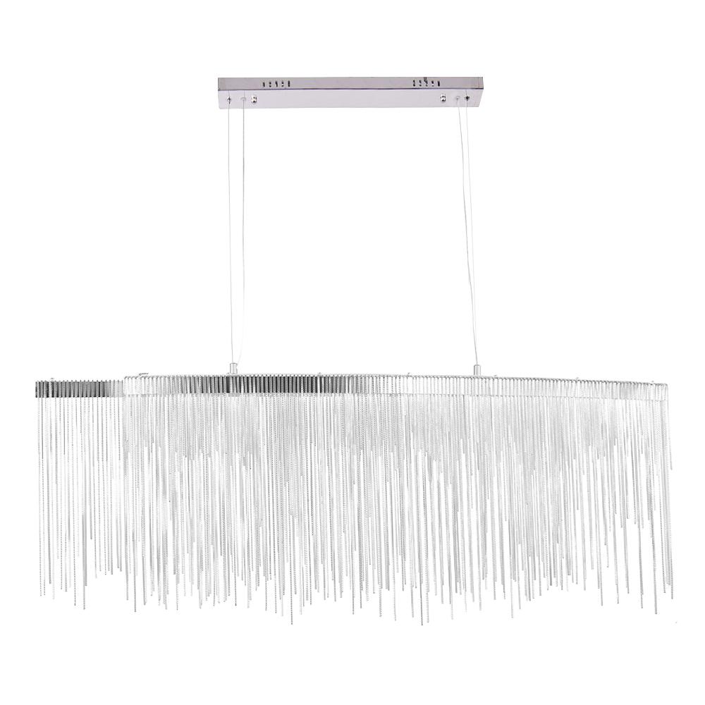 PendantLightia-Modern Style Led Chain Fringe Chandelier-Chandeliers-Chrome-Cool White