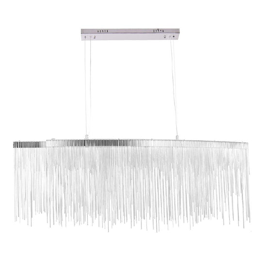 PendantLightia-Modern Style Led Chain Fringe Chandelier-Chandeliers-Chrome-Cool White