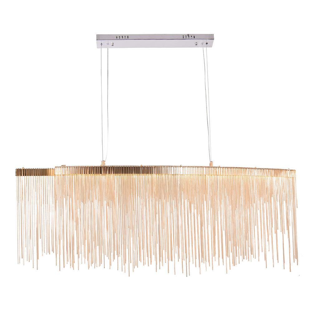 PendantLightia-Modern Style Led Chain Fringe Chandelier-Chandeliers-Gold-Cool White