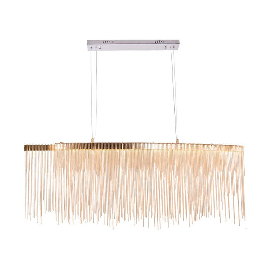 PendantLightia-Modern Style Led Chain Fringe Chandelier-Chandeliers-Gold-Cool White