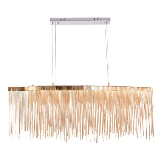 PendantLightia-Modern Style Led Chain Fringe Chandelier-Chandeliers-Gold-Warm White