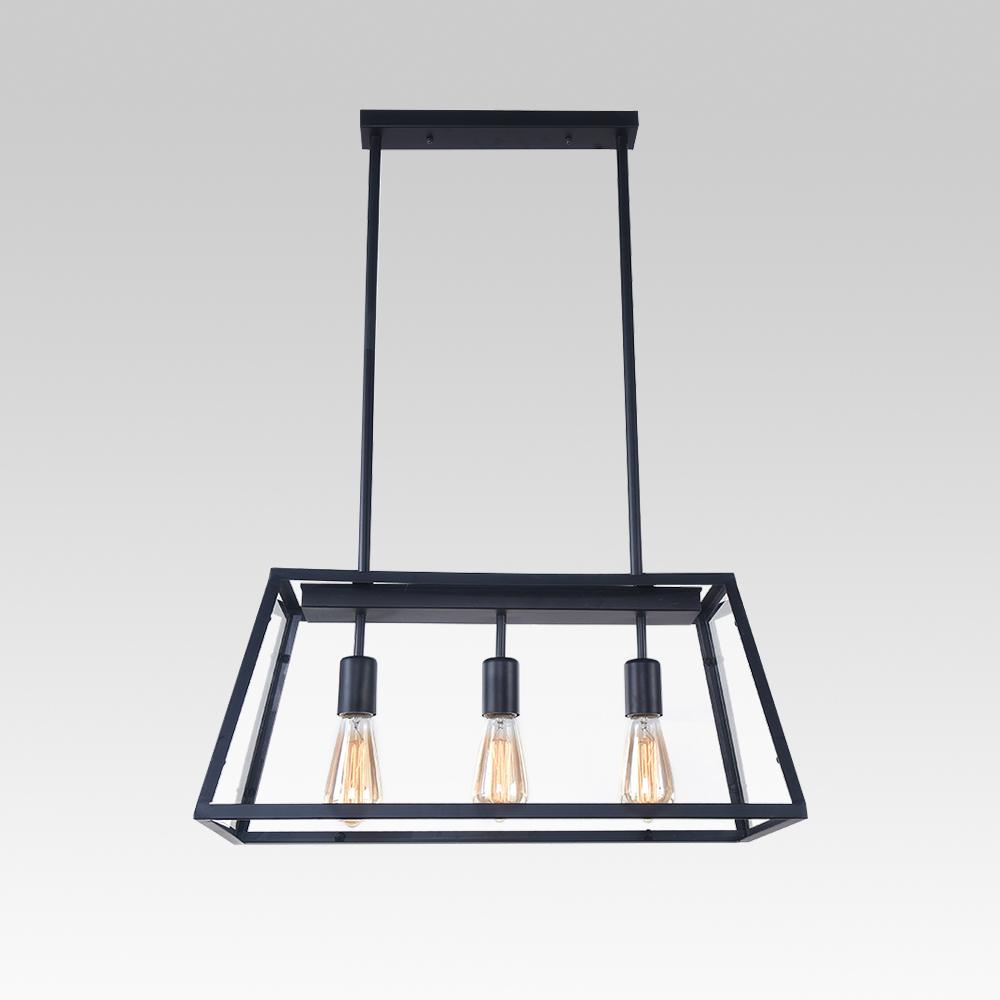 PendantLightia-Modern Three Lights Geometric Chandelier-Chandeliers--