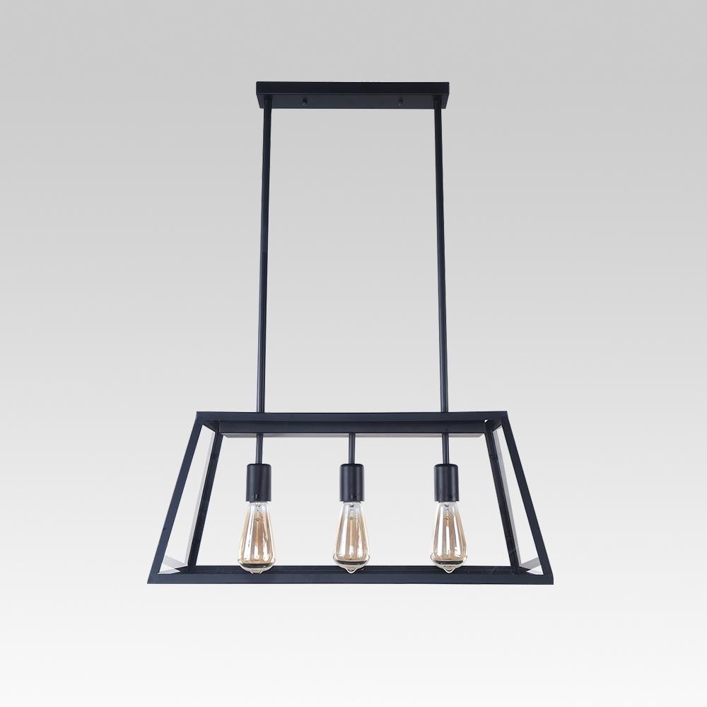 PendantLightia-Modern Three Lights Geometric Chandelier-Chandeliers--
