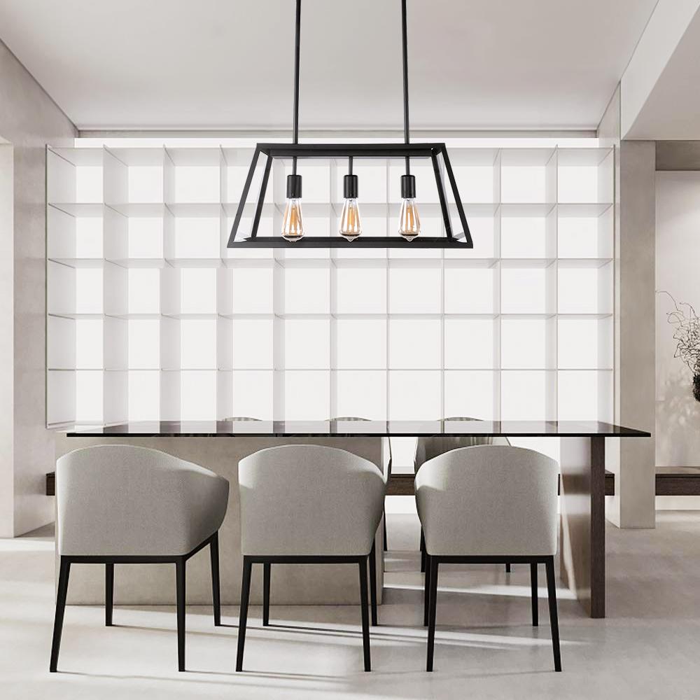 PendantLightia-Modern Three Lights Geometric Chandelier-Chandeliers--