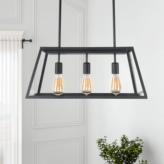 PendantLightia-Modern Three Lights Geometric Chandelier-Chandeliers--