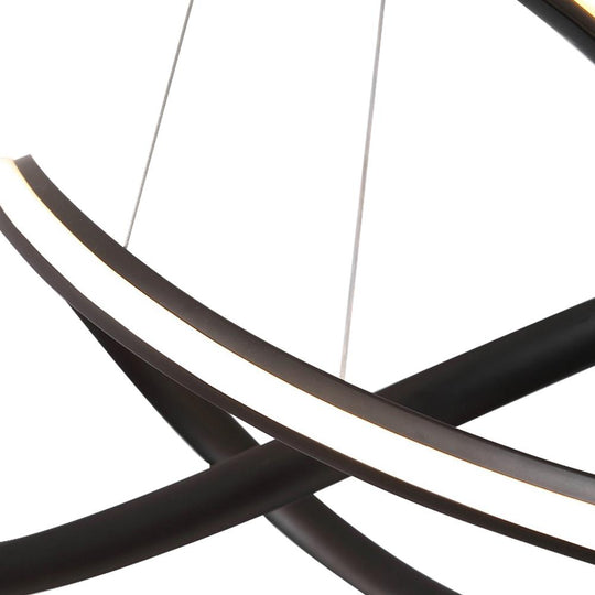 PendantLightia-Modern Twist Design Led Pendant Lights-Pendants-Black-Warm White