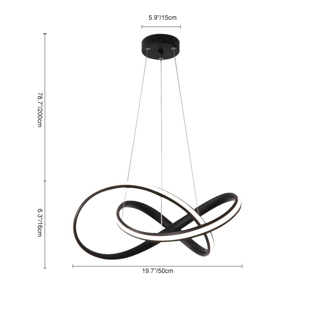 PendantLightia-Modern Twist Design Led Pendant Lights-Pendants-White-Warm White