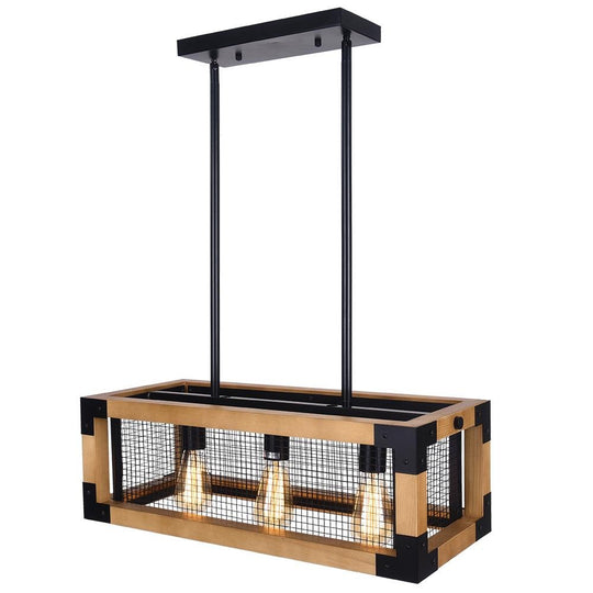 PendantLightia-Rectangular Wooden Farmhouse Chandelier-Chandeliers-Default Title-