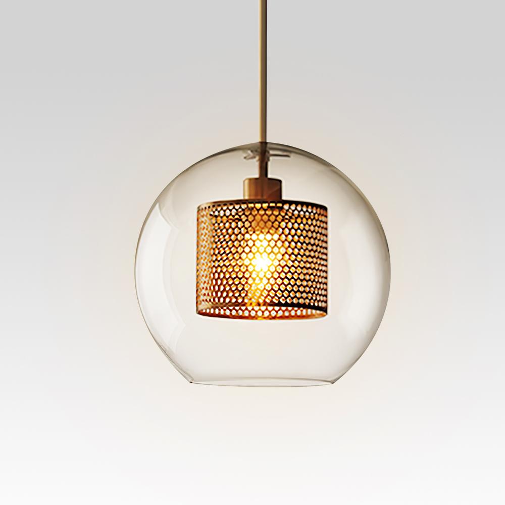 PendantLightia-Single Glass Globe Pendant Light-Pendants-Gold-