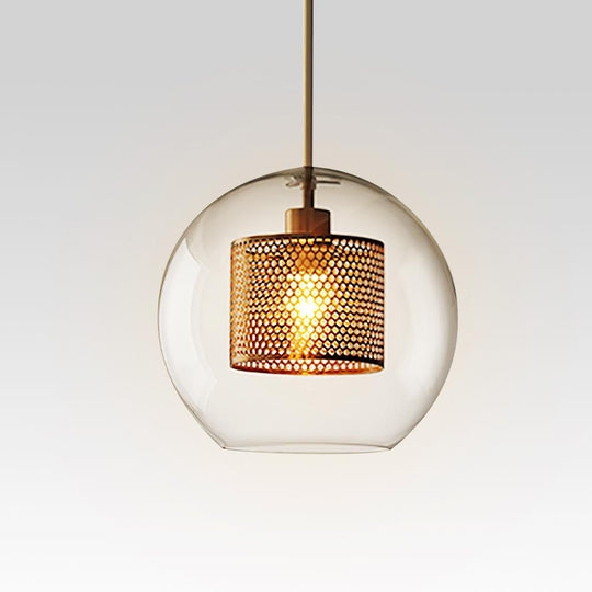 PendantLightia-Single Glass Globe Pendant Light-Pendants-Gold-