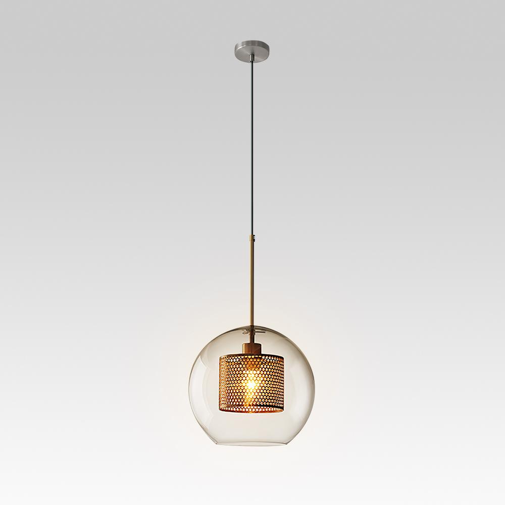 PendantLightia-Single Glass Globe Pendant Light-Pendants-Gold-