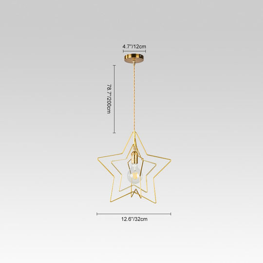 PendantLightia-Single Star Geometric Pendant Light-Pendants-Default Title-
