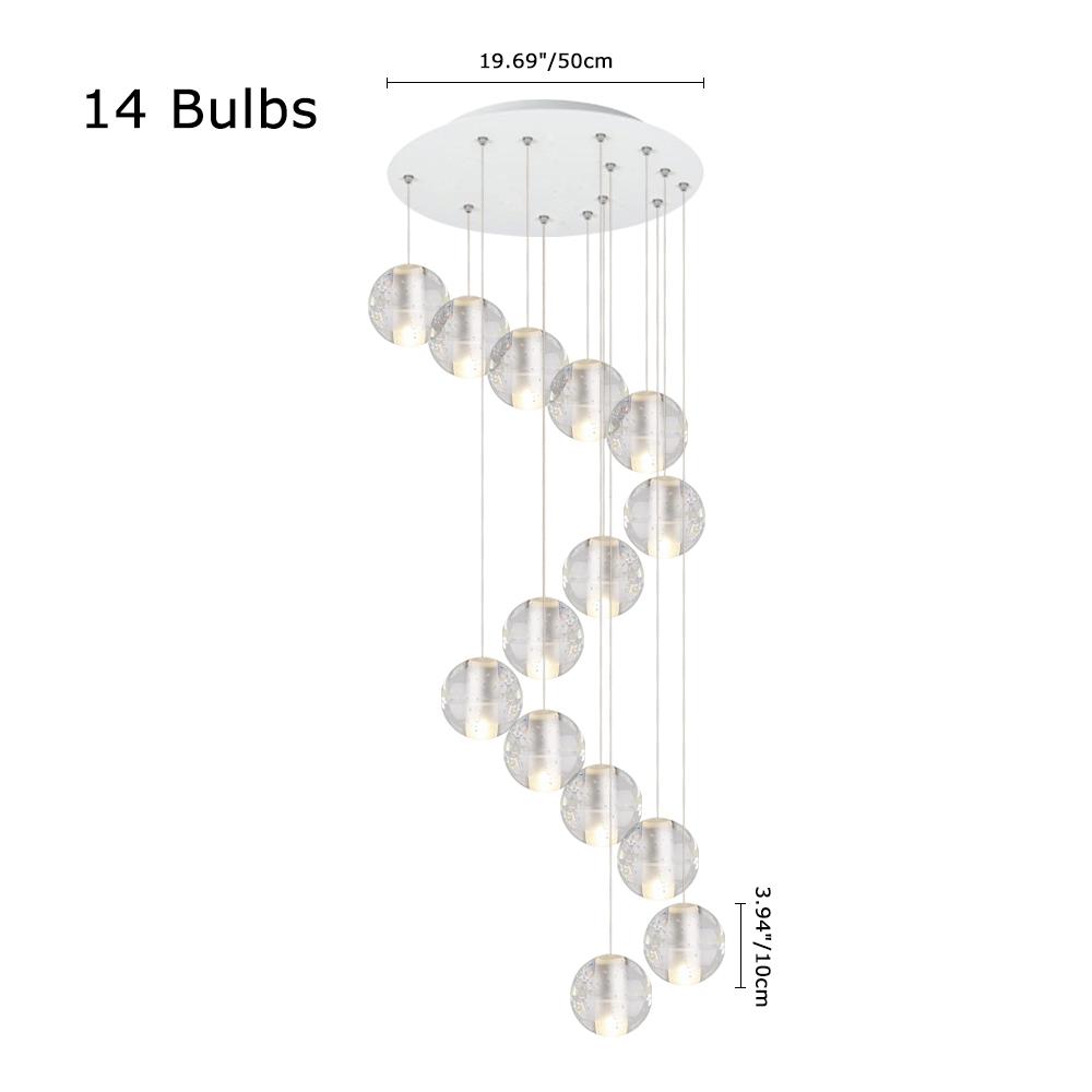 PendantLightia-Water Drops Globe Modern Cluster Pendant Lights-Pendants-20 Lt-