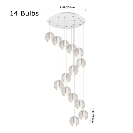 PendantLightia-Water Drops Globe Modern Cluster Pendant Lights-Pendants-20 Lt-