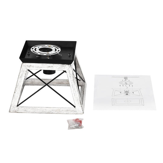 Pendantlightie-1-Light Farmhouse Geometric Flush Mount-Flush Mount-White-