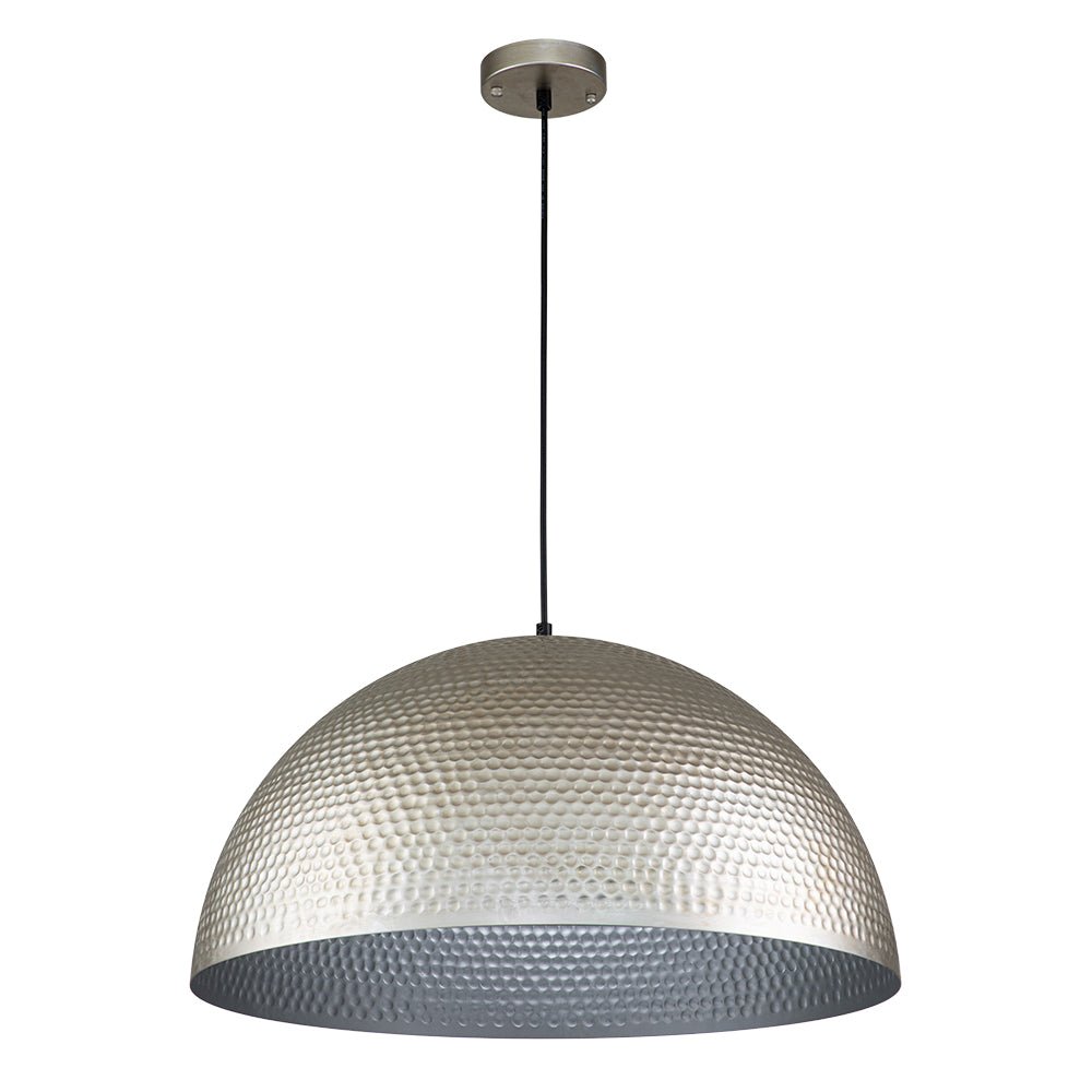 Pendantlightie-1-Light Hammered Metal Dome Pendant Light-Pendants--