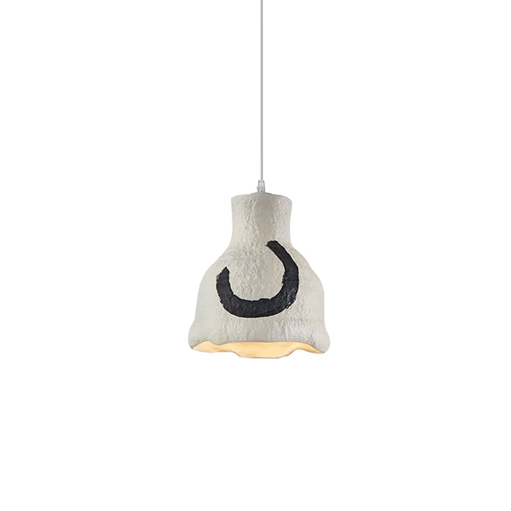 Pendantlightie-1-Light Irregular Design Wabi Sabi Pendant-Pendants-Bell-Black Painting