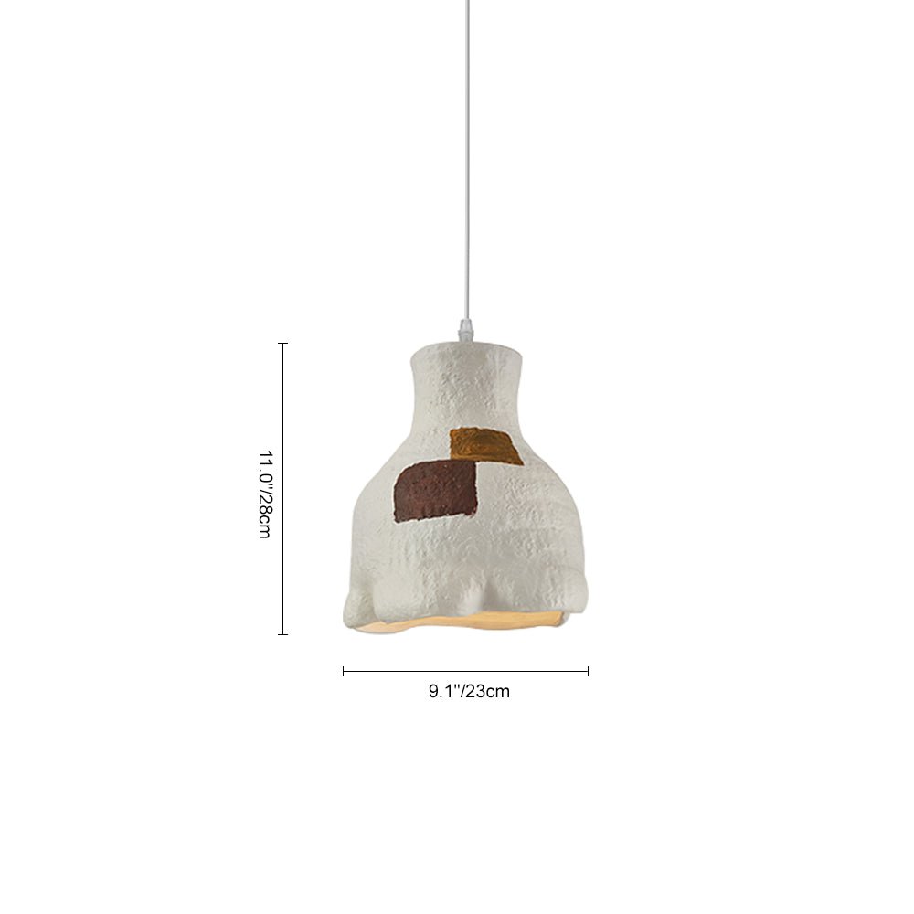 Pendantlightie-1-Light Irregular Design Wabi Sabi Pendant-Pendants-Bell-Black Painting