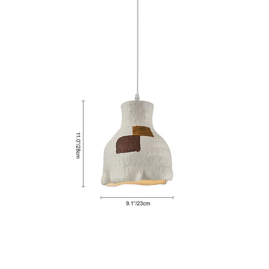 Pendantlightie-1-Light Irregular Design Wabi Sabi Pendant-Pendants-Bell-Black Painting