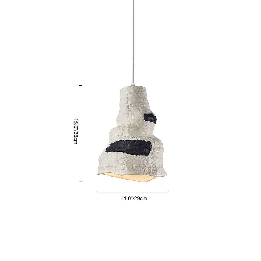 Pendantlightie-1-Light Irregular Design Wabi Sabi Pendant-Pendants-Bell-Black Painting