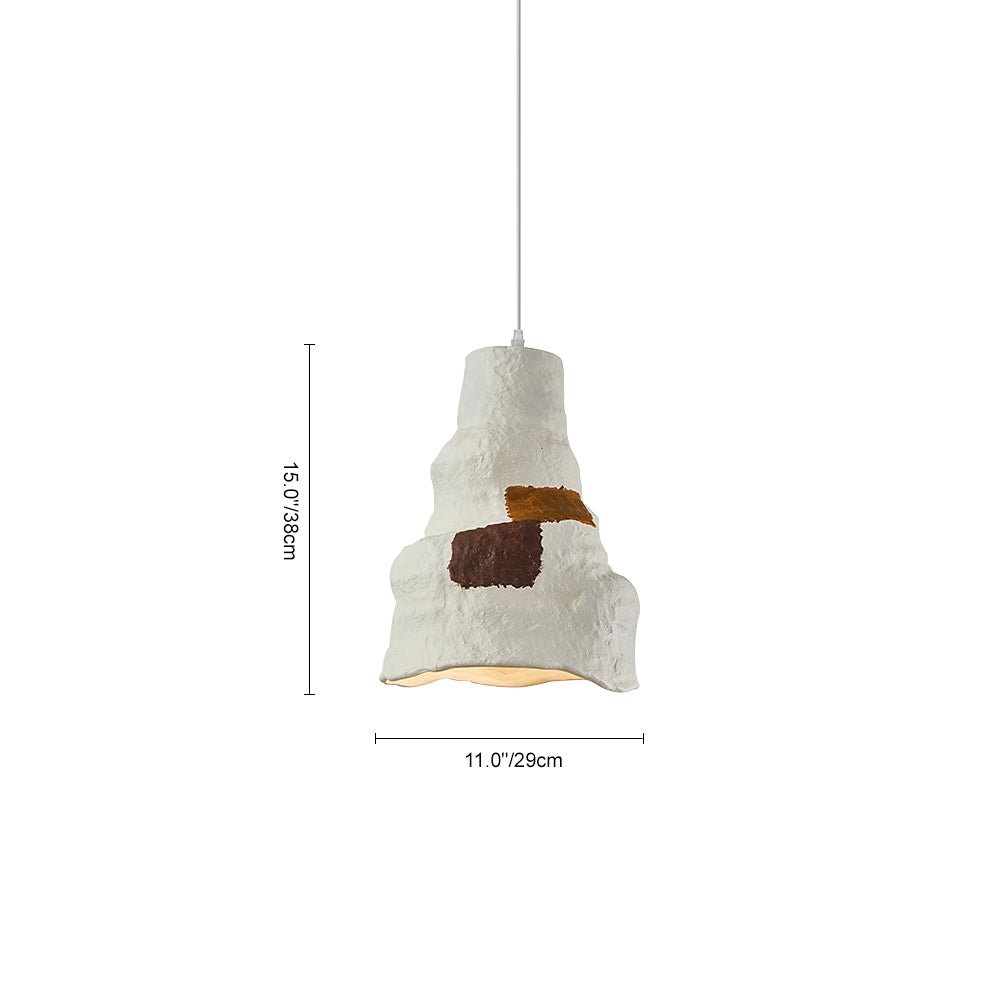 Pendantlightie-1-Light Irregular Design Wabi Sabi Pendant-Pendants-Bell-Black Painting