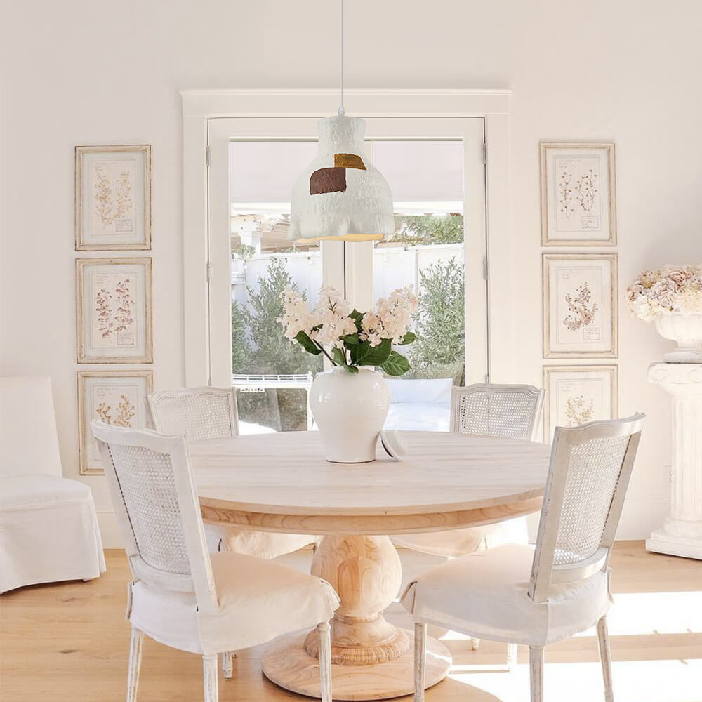 Pendantlightie-1-Light Irregular Design Wabi Sabi Pendant-Pendants-Bell-Brown Painting