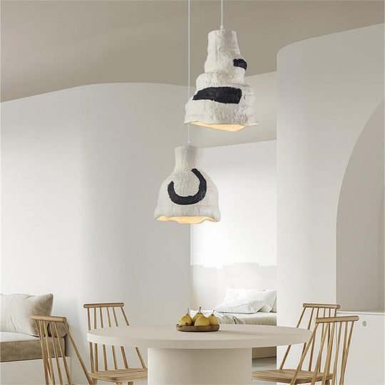 Pendantlightie-1-Light Irregular Design Wabi Sabi Pendant-Pendants-Irregular-Black Painting
