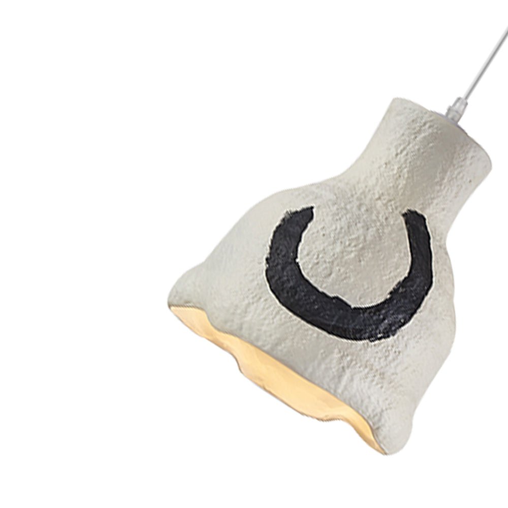 Pendantlightie-1-Light Irregular Design Wabi Sabi Pendant-Pendants-Irregular-Brown Painting