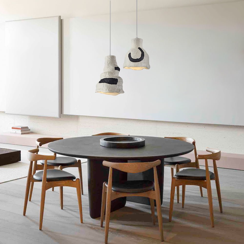 Pendantlightie-1-Light Irregular Design Wabi Sabi Pendant-Pendants-Irregular-Brown Painting