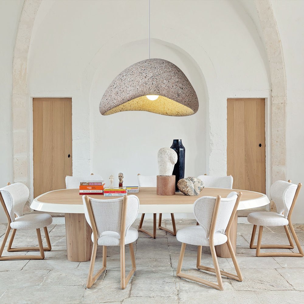 Pendantlightie-1-Light Wabi Sabi Handmade Pendant Light-Pendants-Medium-Spots Light Red