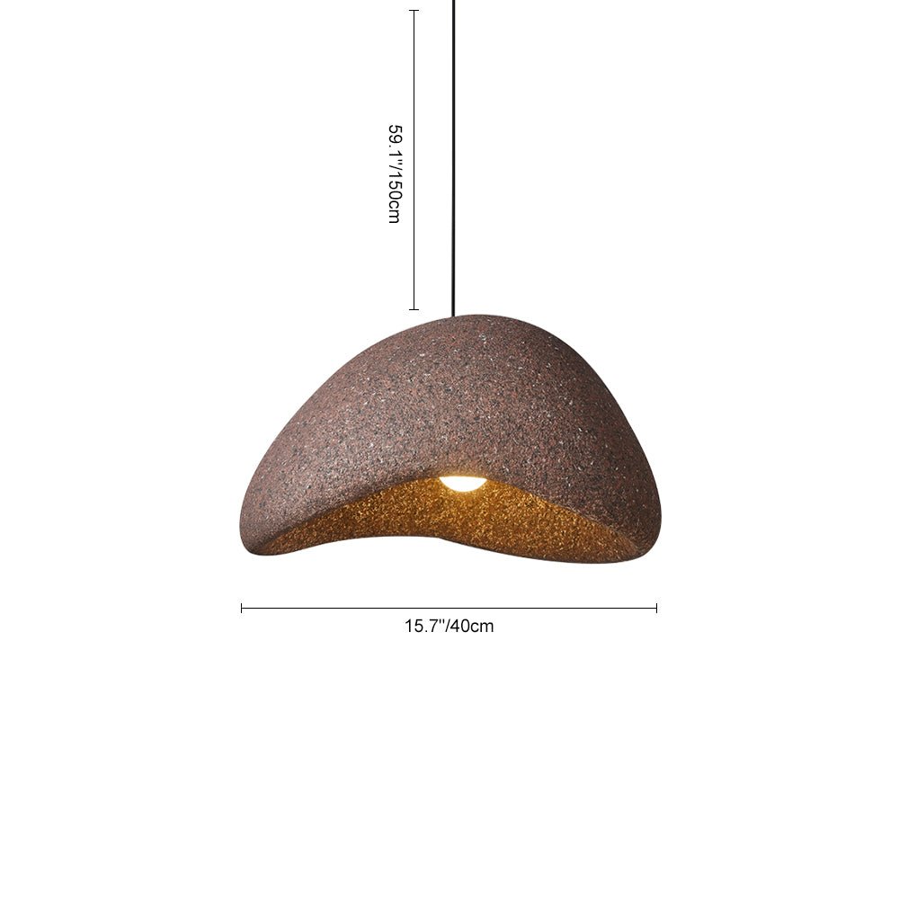Pendantlightie-1-Light Wabi Sabi Handmade Pendant Light-Pendants-Small-Spots Light Red