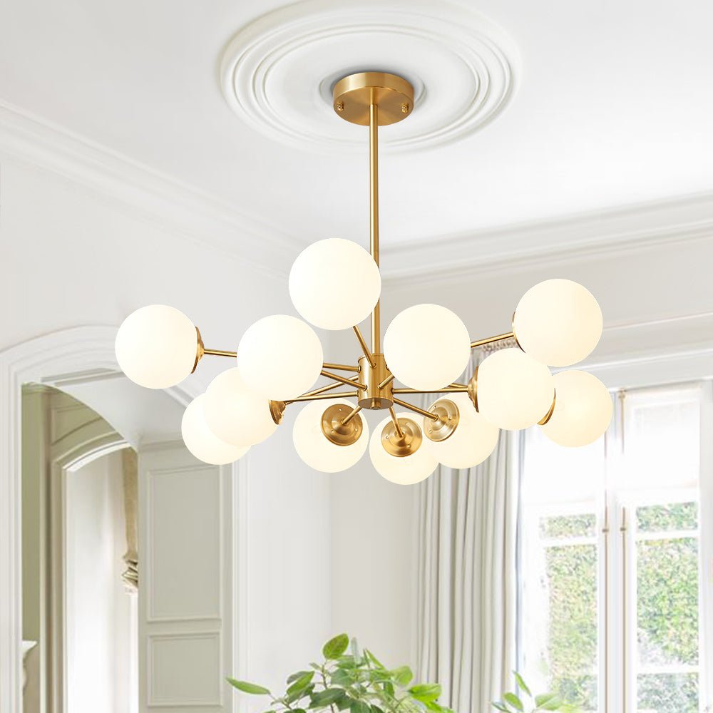 Pendantlightie-12-Light Mid-Century Bubble Sputnik Chandelier-Chandeliers--