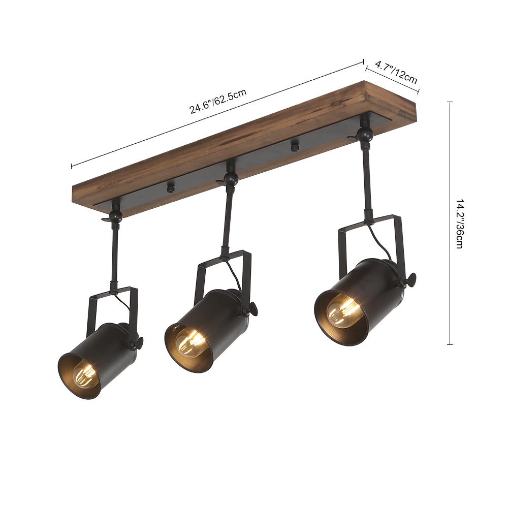 PendantLightie-3-Light Industrial Track Light Fixtures-Pendants--