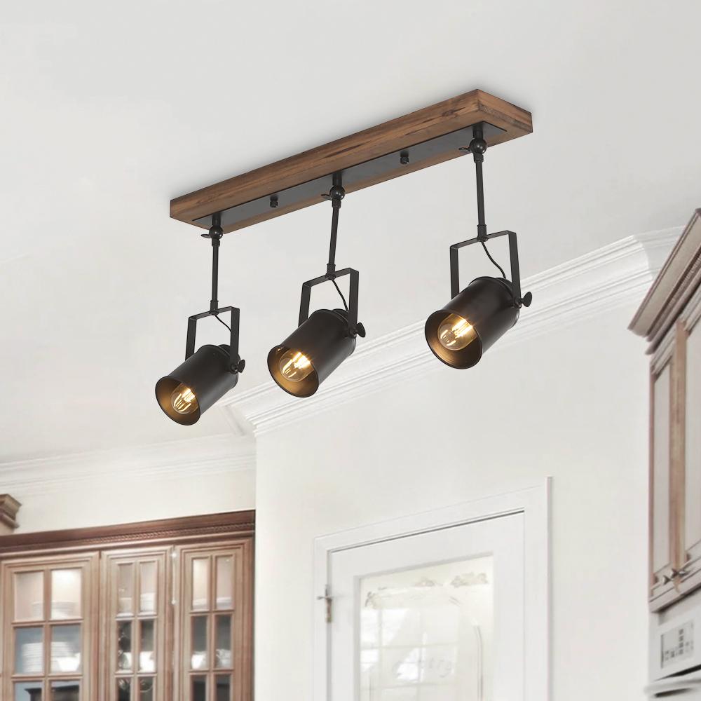 PendantLightie-3-Light Industrial Track Light Fixtures-Pendants--